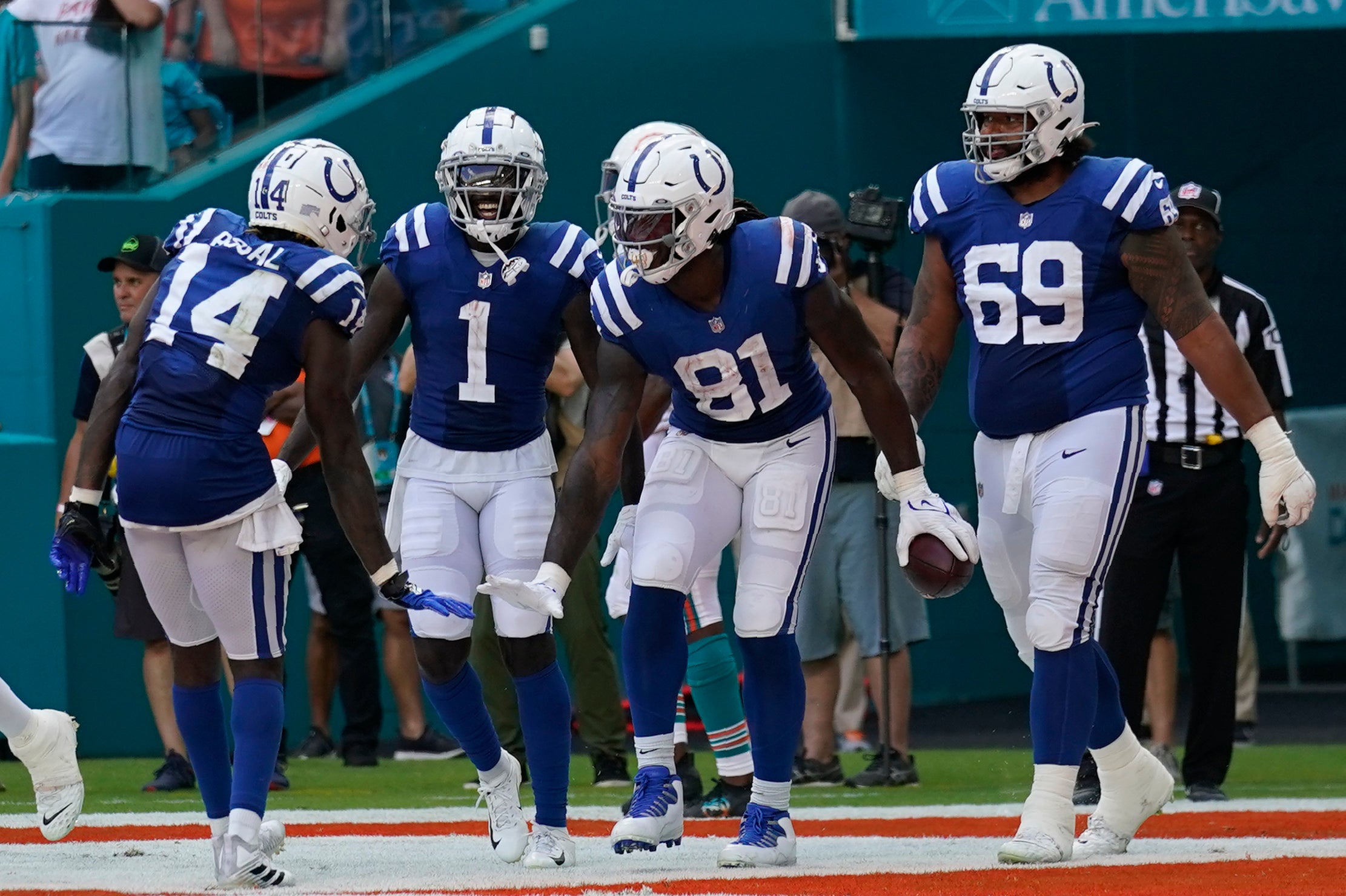 Colts tight end Mo-Alie Cox talks about the team's win over the Dolphins in  Miami