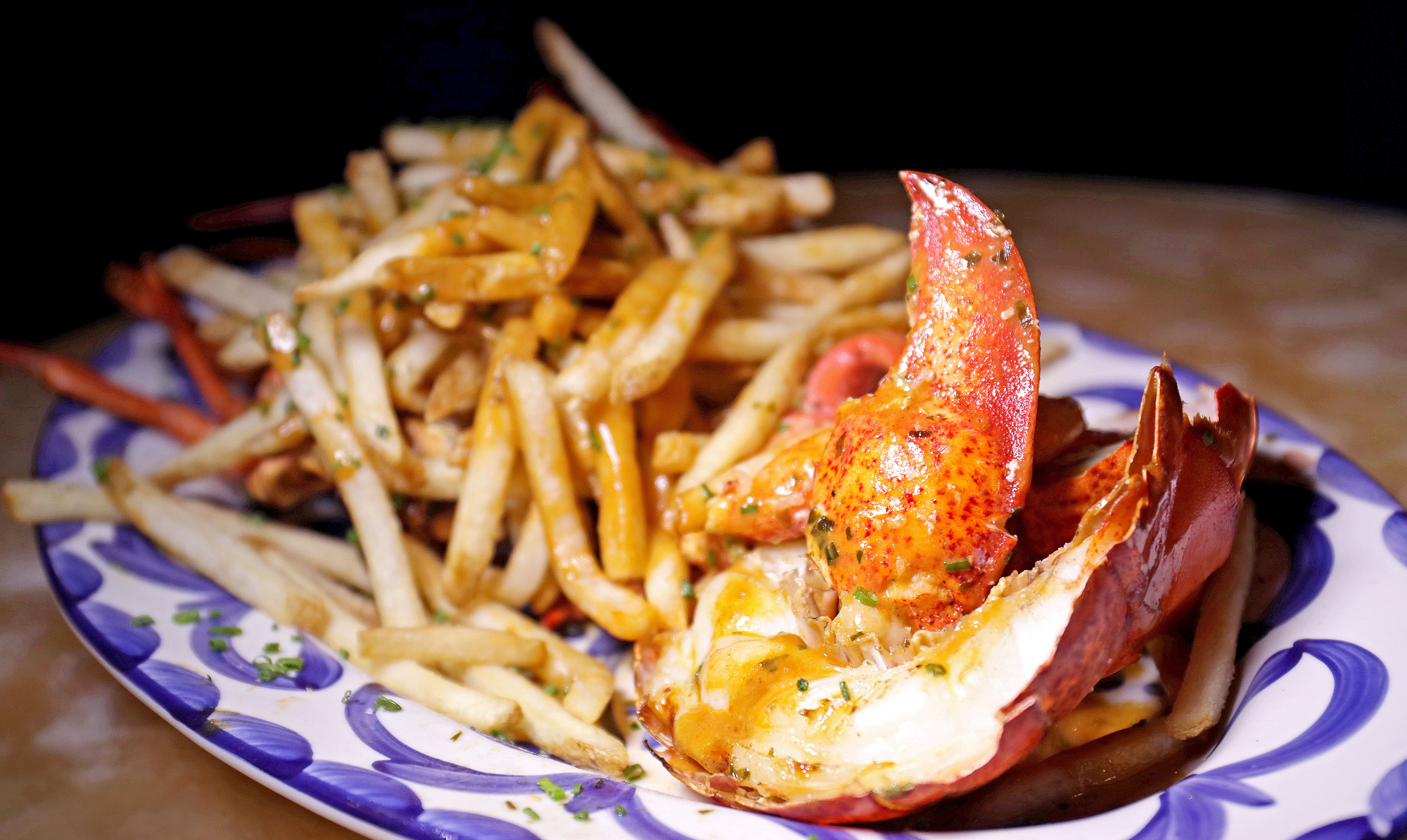 Grilled lobster frites