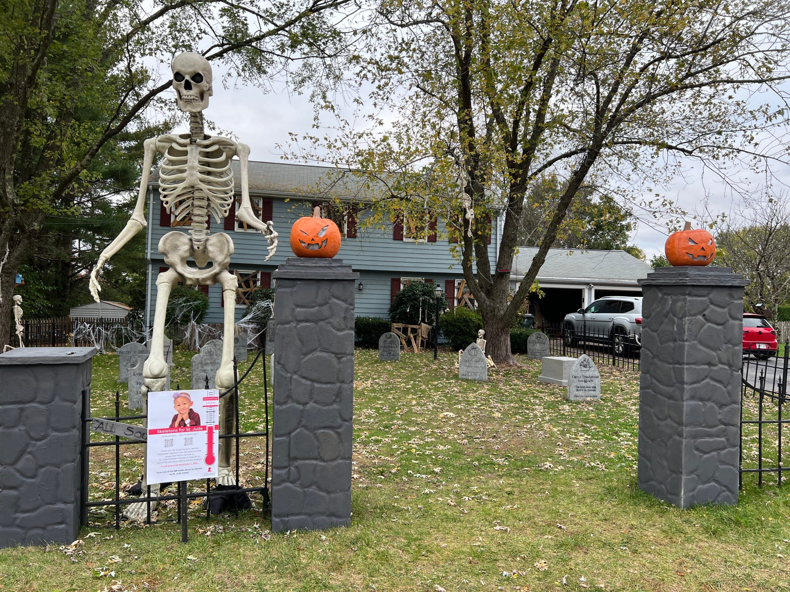 The giant Home Depot skeleton is helping raise money for St. Jude ...