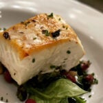 Pan seared halibut