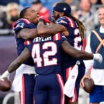 Brandon Bolden Damien Harris J.J. Taylor Patriots