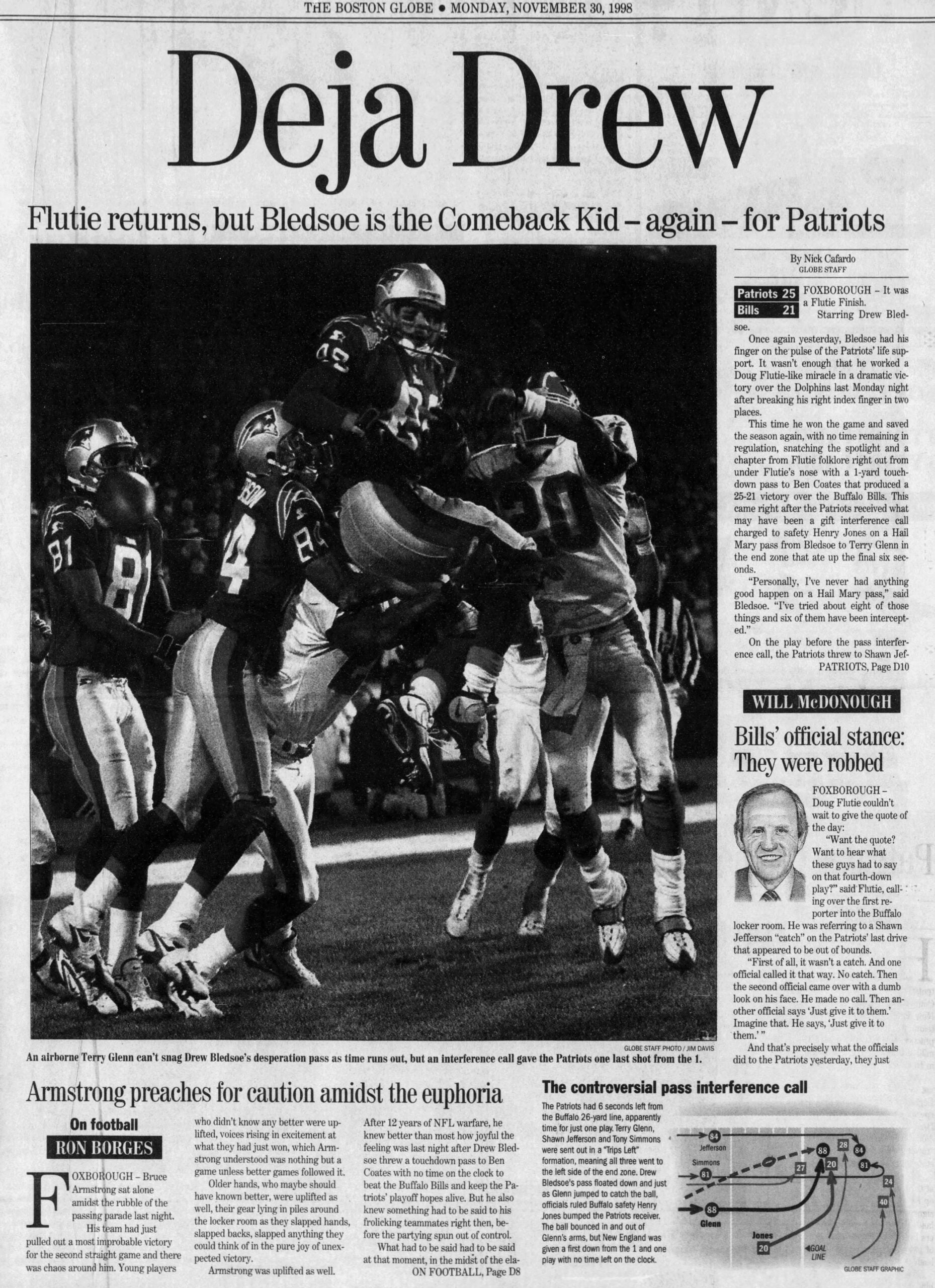 1998 Patriots Boston Globe