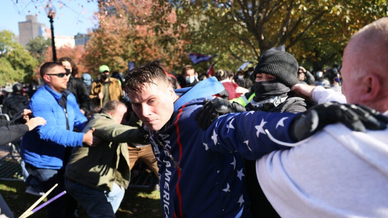 Protesters clash over mask and vaccine mandates at Boston Common
