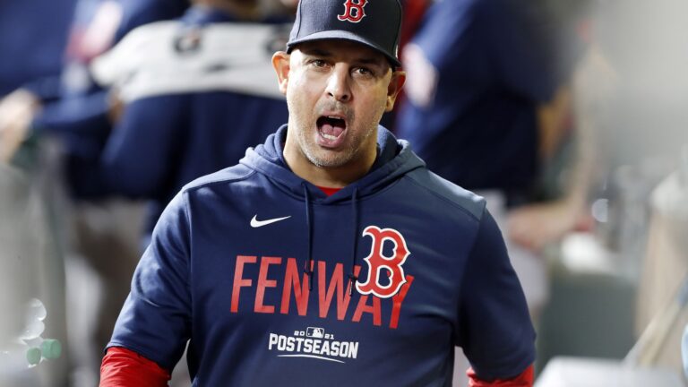 This is a 2023 photo of manager Alex Cora of the Red Sox baseball team.  This image reflects the Red Sox active roster as of Tuesday, Feb. 21, 2023,  in Fort Myers