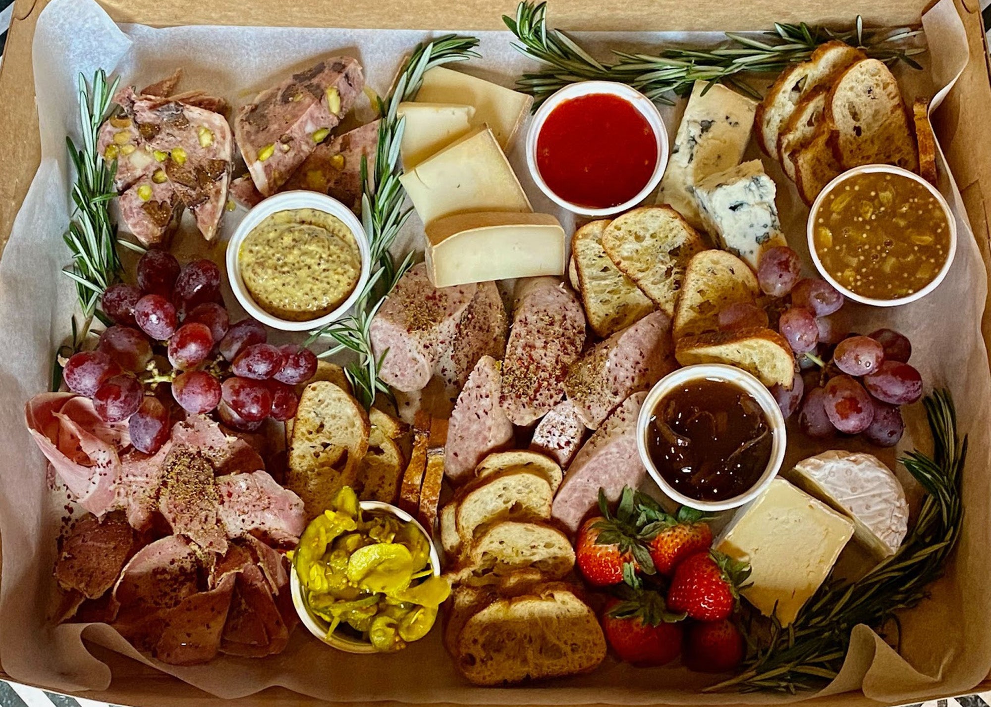 Charcuterie board at The Salty Pig