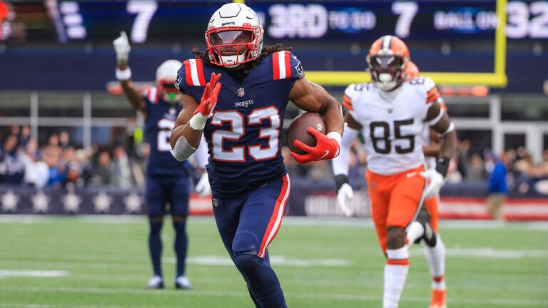 New England Patriots safety Kyle Dugger (23) during the first half an NFL  football game against the Miami Dolphins, Sunday, Sept. 12, 2021, in  Foxborough, Mass. (AP Photo/Stew Milne Stock Photo - Alamy