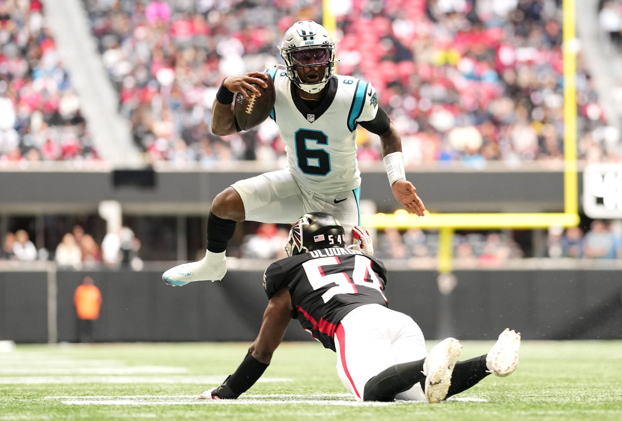 Carolina Panthers vs. Atlanta Falcons: Sam Darnold struggling, Kyle Pitts  already a superstar