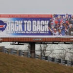 Bills fans billboard Patriots