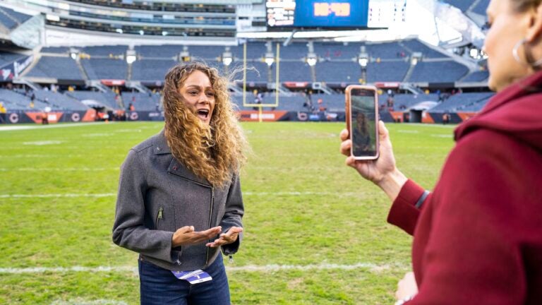 Kayla Burton is showing that football runs in the family