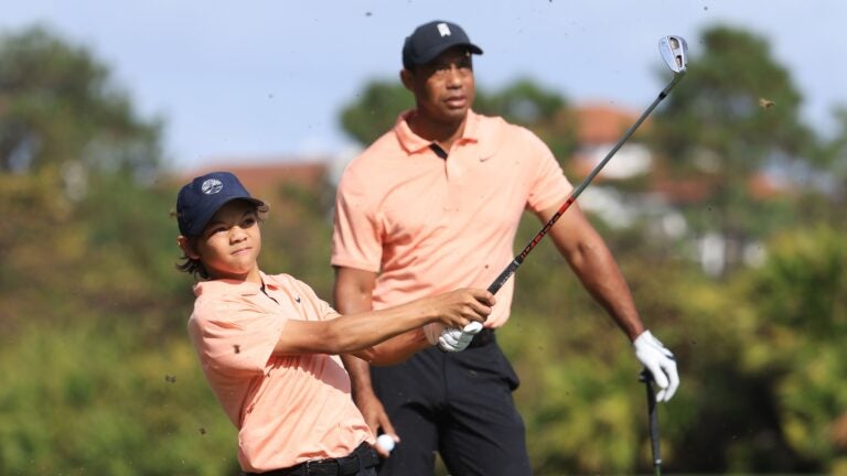 Tiger Woods And His 12 Year Old Son Charlie Are A Dangerous Duo 