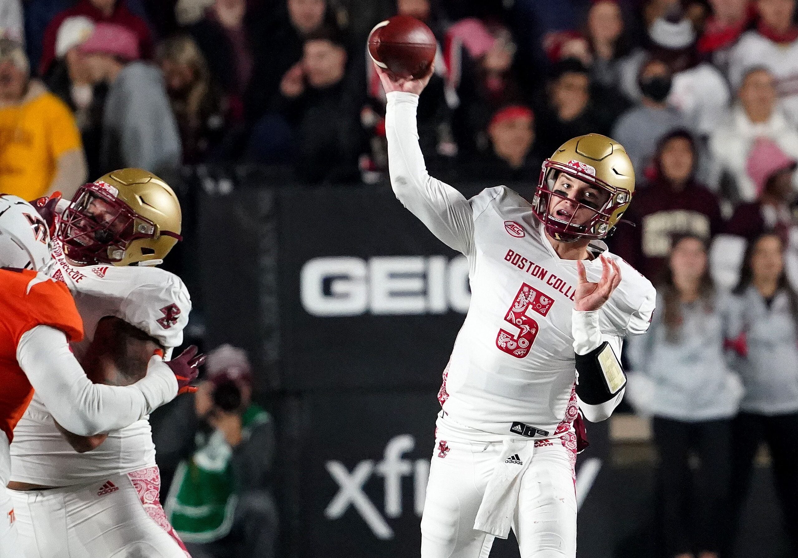 Boston College quarterback Phil Jurkovec will return for senior season