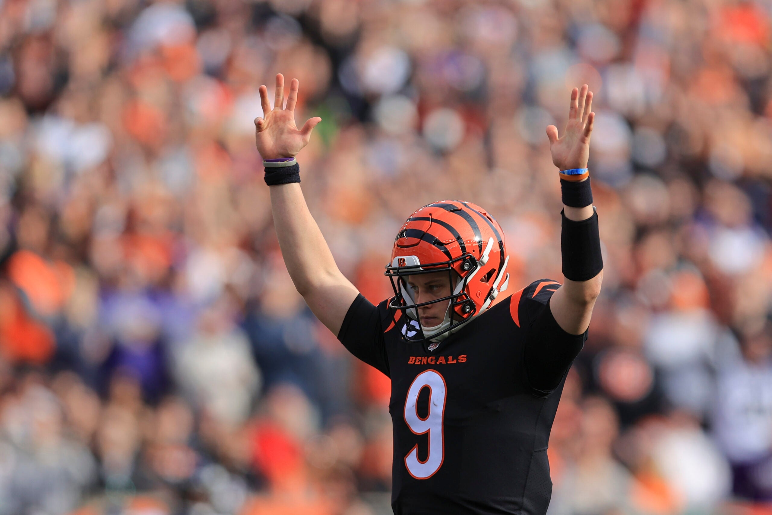 Joe Burrow Cincinnati Bengals Unsigned First Career Win Photograph in 2023