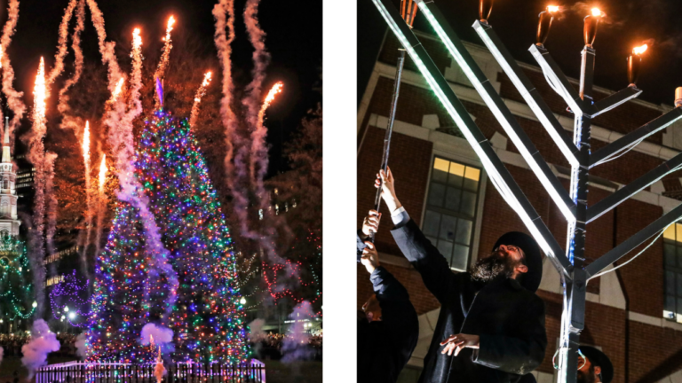 Davis Christmas Tree Lighting 2022 Photo & Video: Boston Lights Its Christmas Tree And Menorah