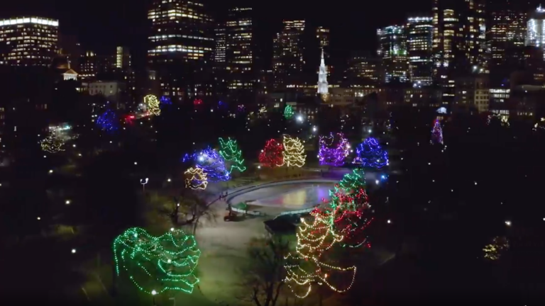 Watch: Drone footage shows Boston's holiday lights and celebrations - Vimarsana News