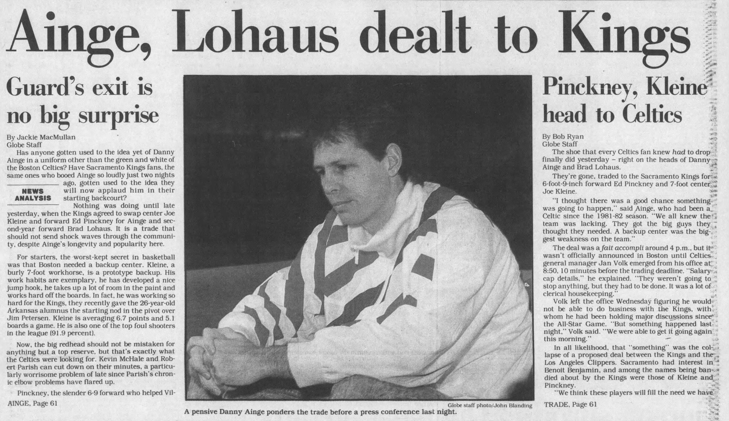 1989 Celtics trade Ainge