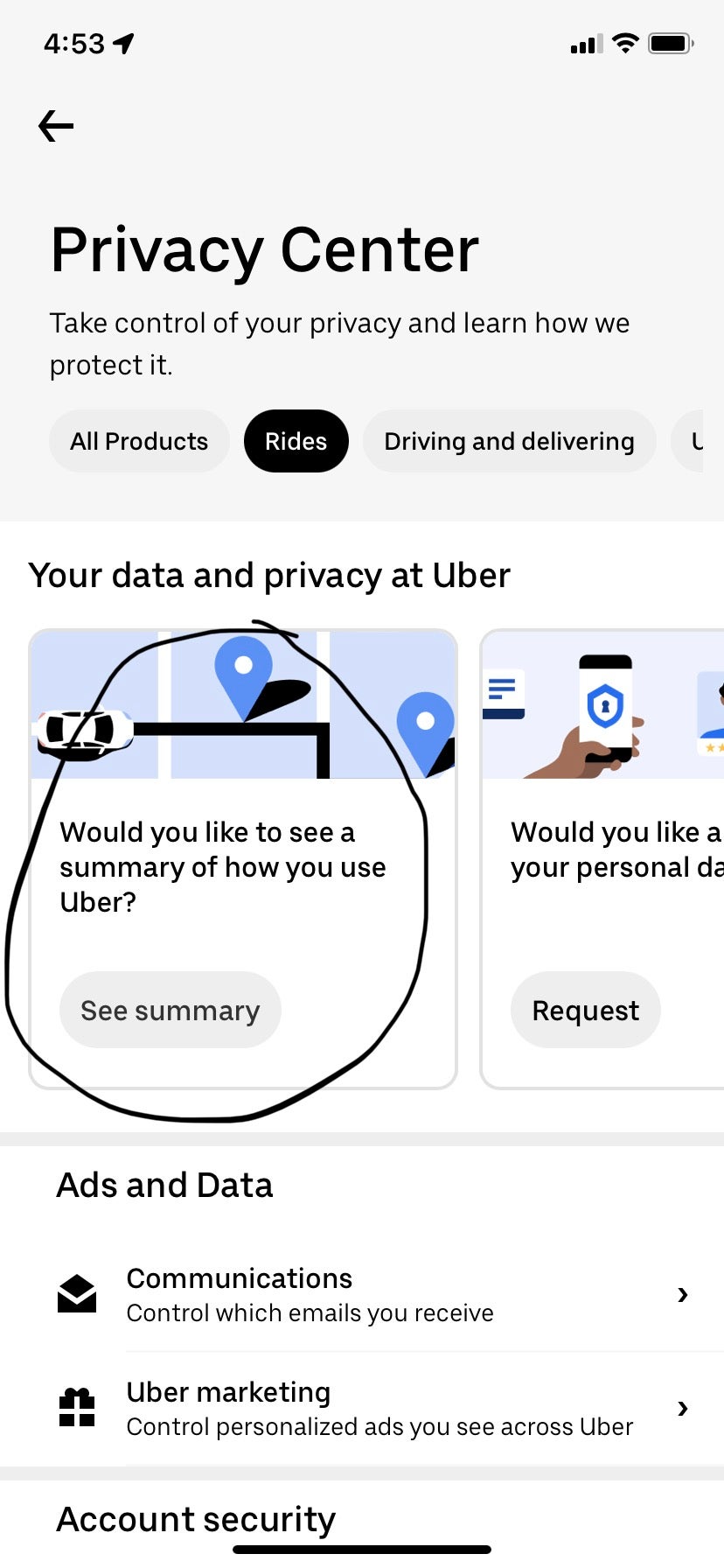 You can now see the breakdown of your Uber ratings. Here's how to get