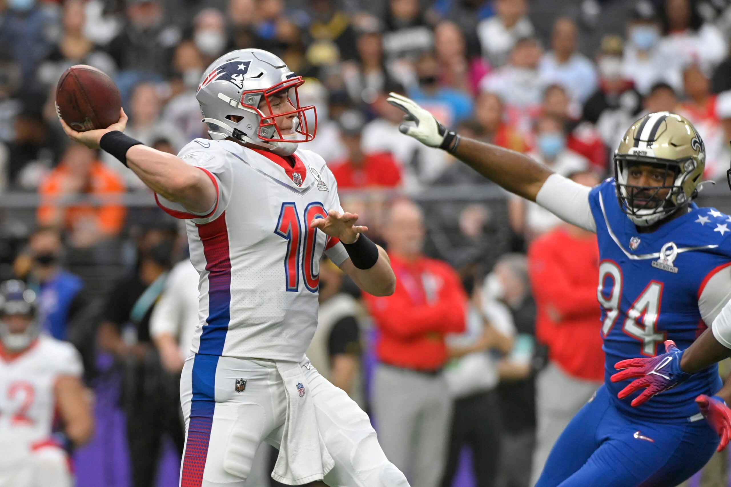 Watch Mac Jones do the Griddy, throw for a touchdown in the Pro Bowl