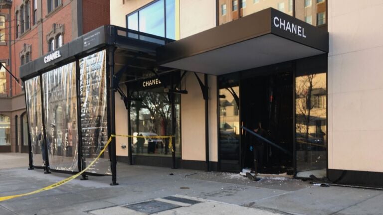 Car driven into Newbury St. Chanel store during heist reportedly stolen  from Uber driver