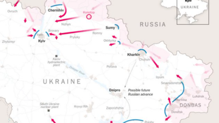 These 4 maps show the Russian invasion of Ukraine - Vimarsana News