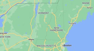 Vermont nude beach fans against parking lot, boardwalk