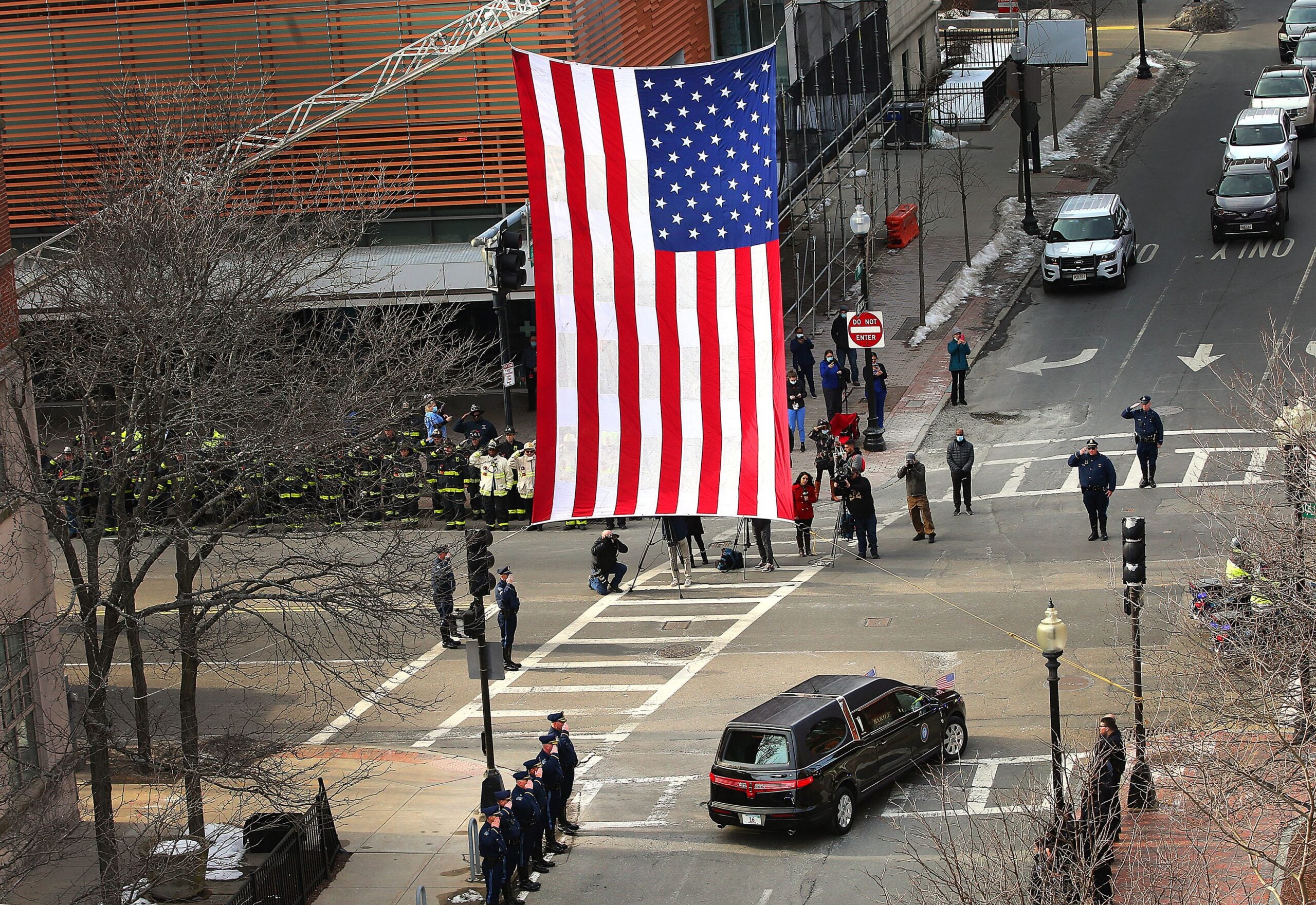 Body Of State Trooper Tamar Bucci Escorted To Stoneham Funeral Home