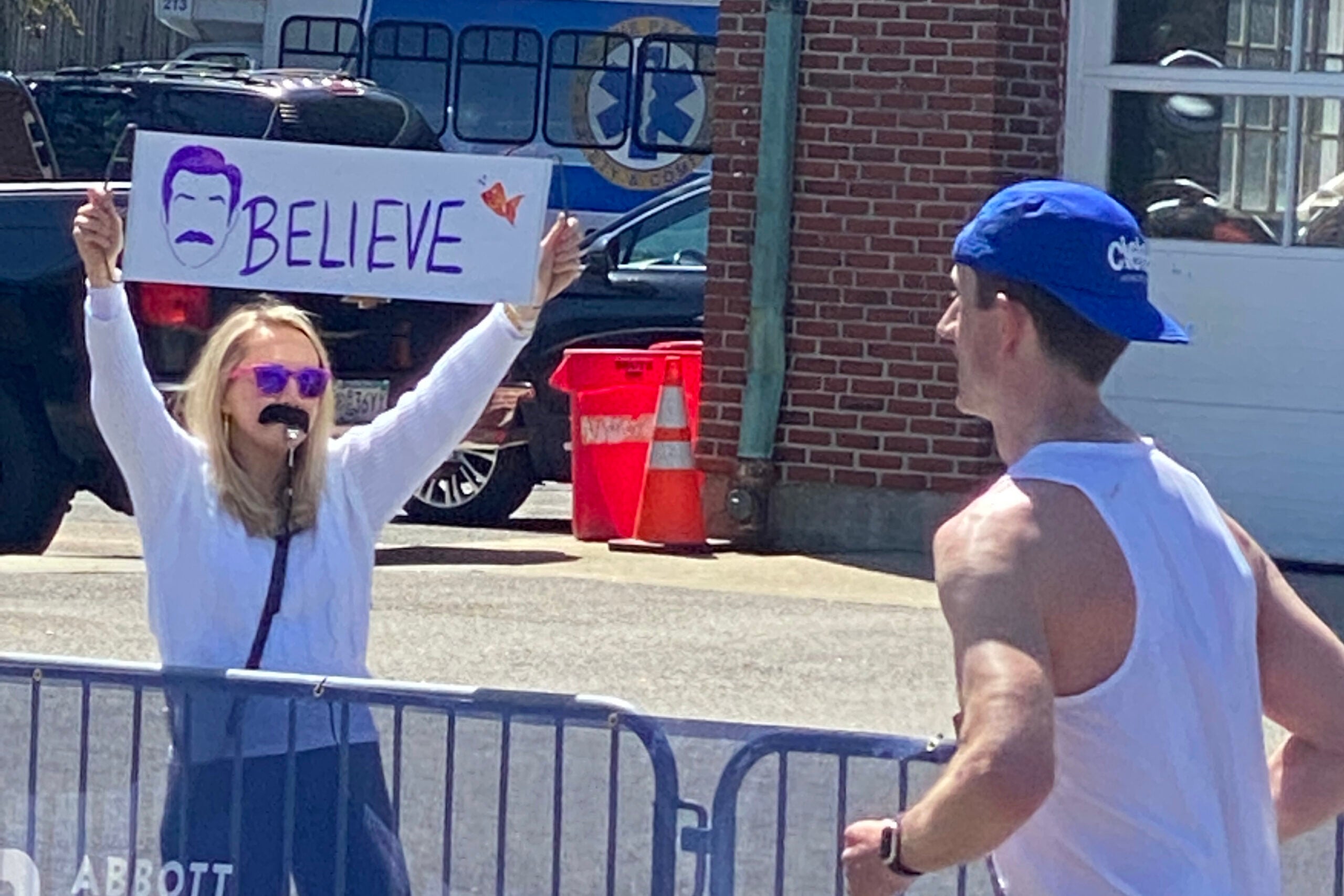 10 readers share their favorite signs along the Boston Marathon route