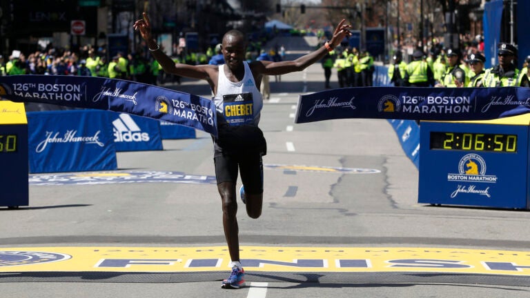 Evans Chebet Boston Marathon 2022 winner