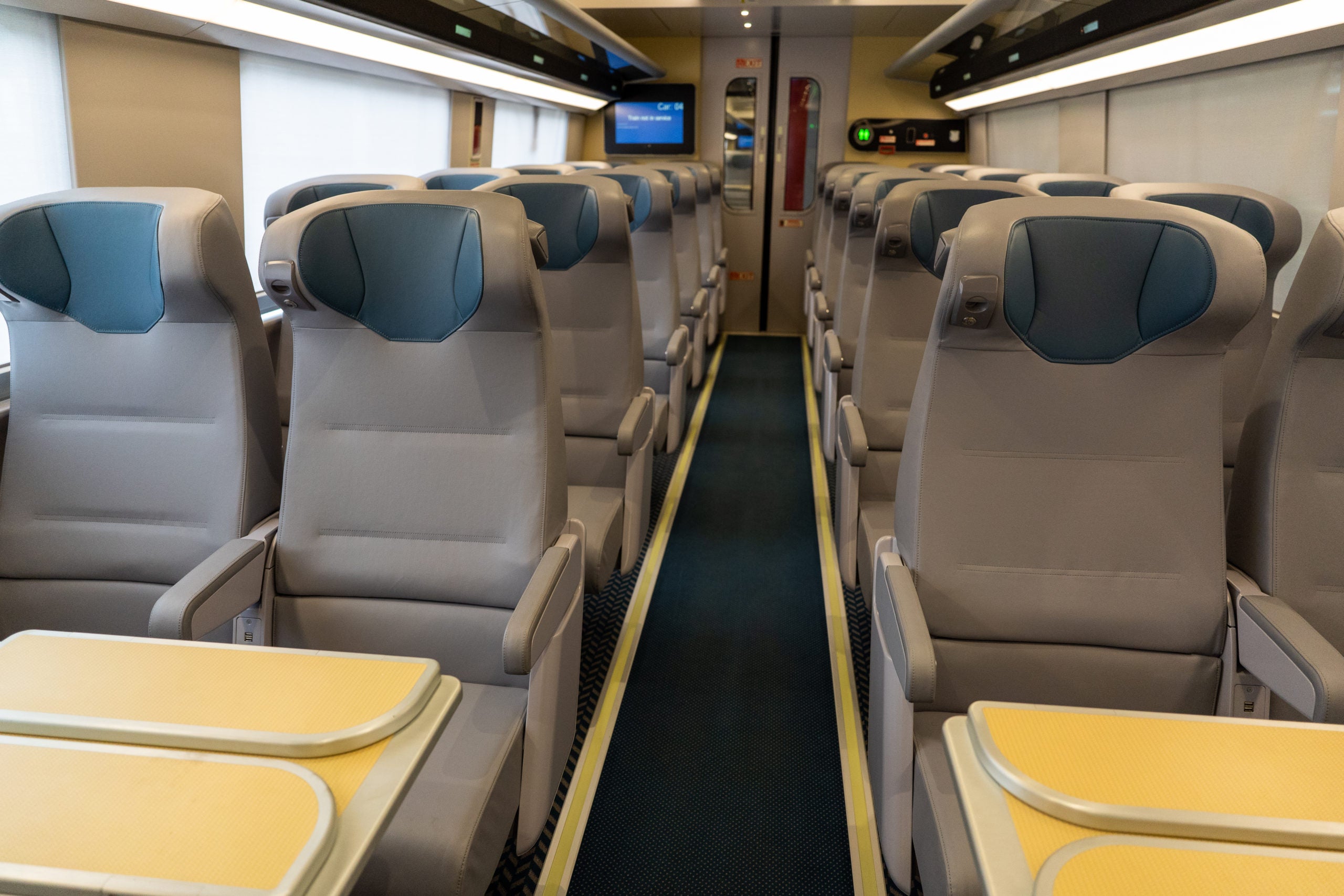 Rail News  Amtrak unveils interior of new Acela Express fleet For  Railroad Career Professionals