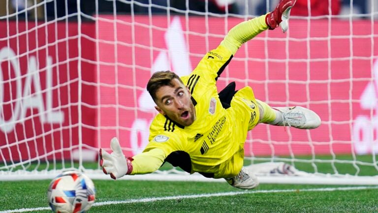 New England Revolution goalkeeper Djordje Petrovic has his eyes on