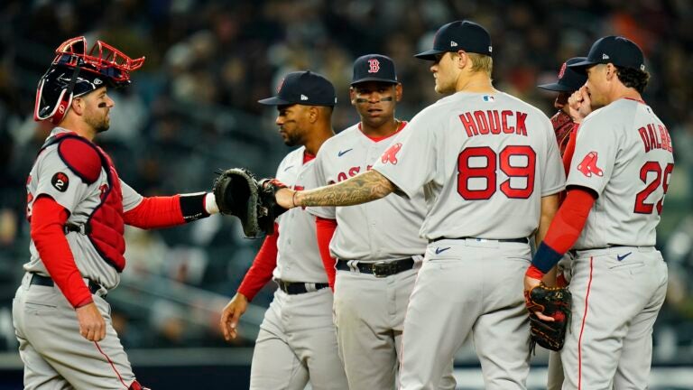 Boston Red Sox starting pitcher Tanner Houck (89) works against