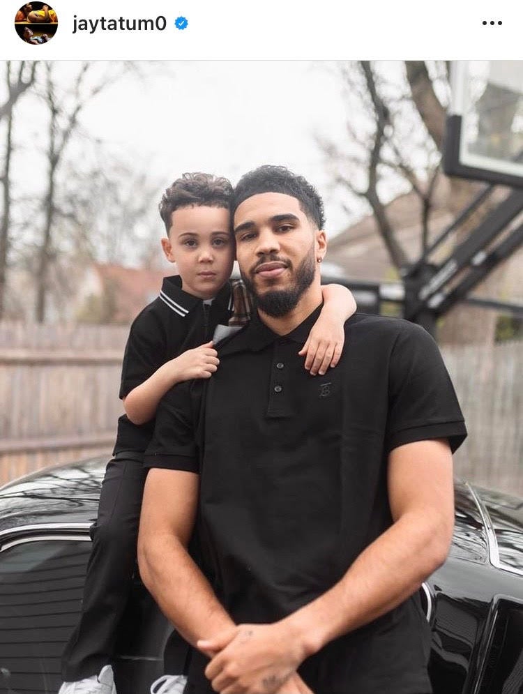 NBA Finals fun: Celtics' Jayson Tatum brings son Deuce in for warm-ups