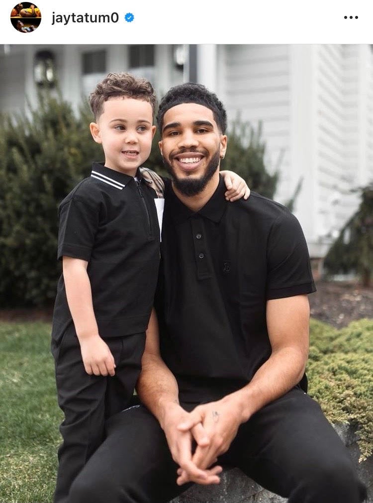 Jayson Tatum Emphatically Blocks A Layup By His Son