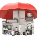 Household kitchen appliances, guarantee and protection concept.