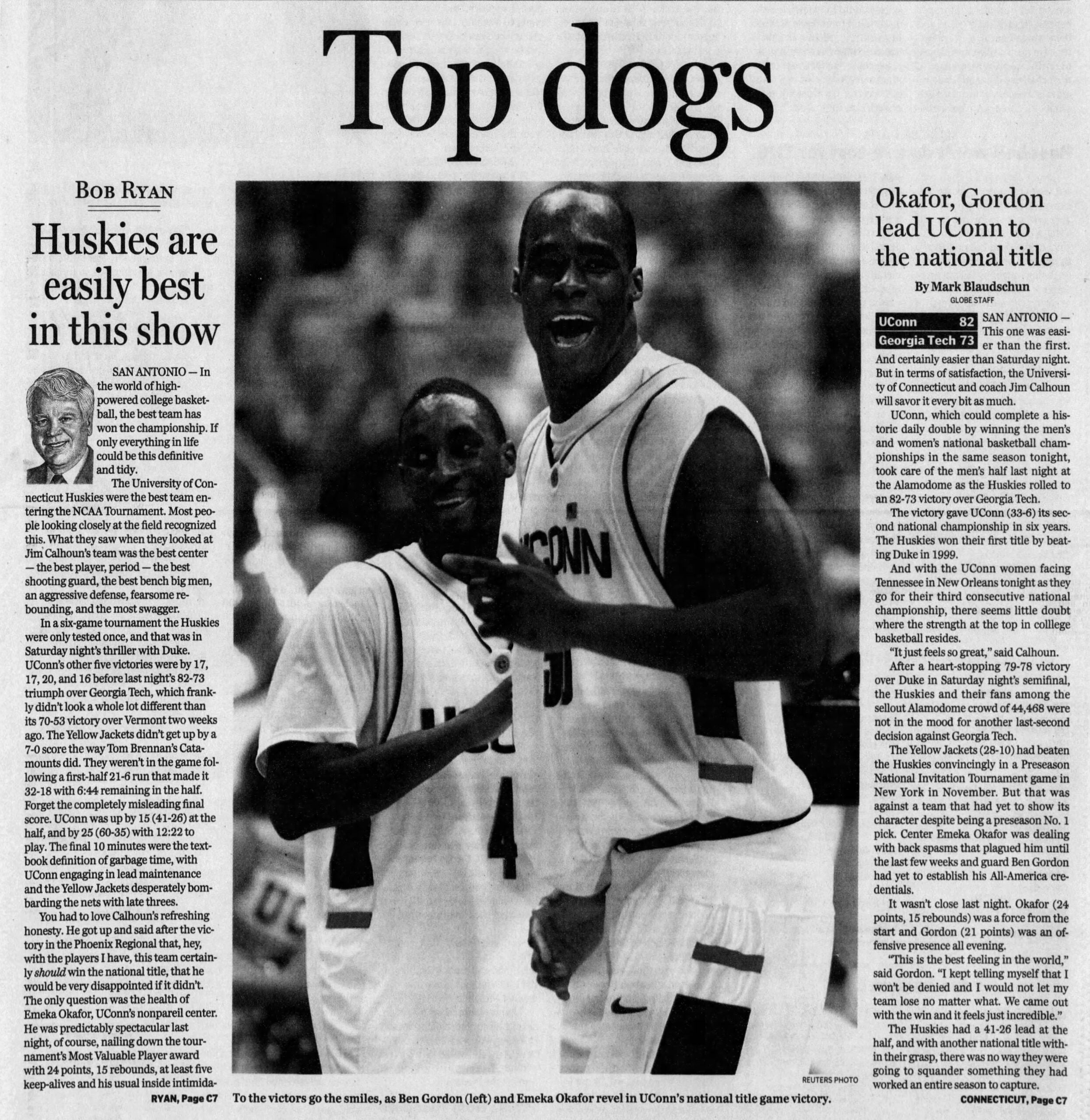 2004 UConn Boston Globe