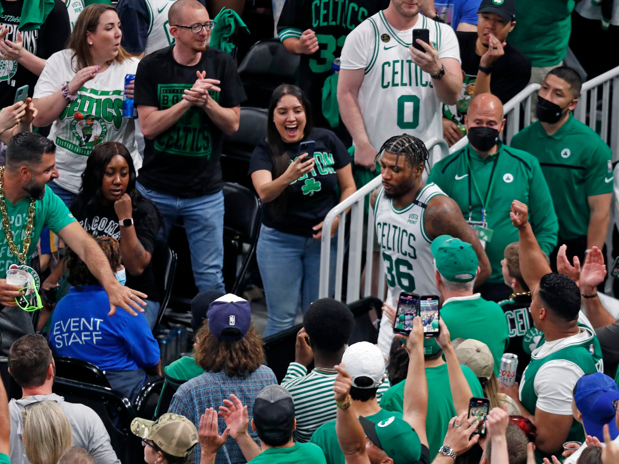 Marcus Smart returned to Game 3 after suffering ankle sprain