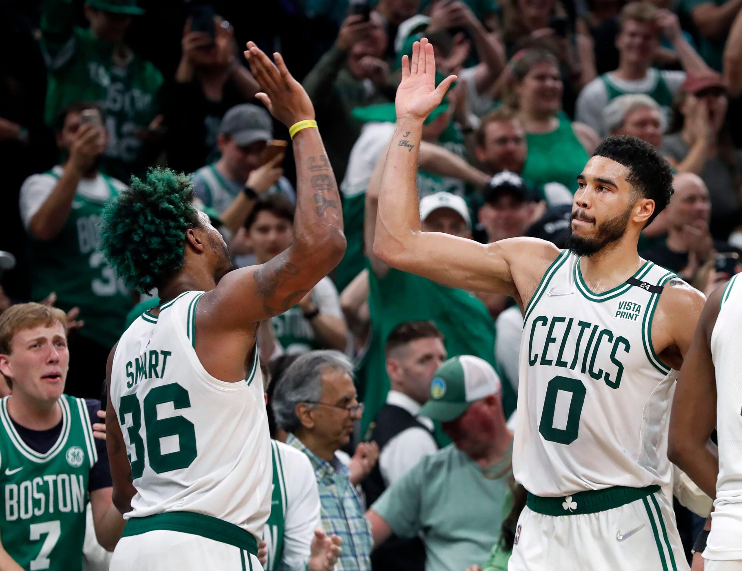 Celtics' Jayson Tatum judges if Professor's trick shots are NBA legal