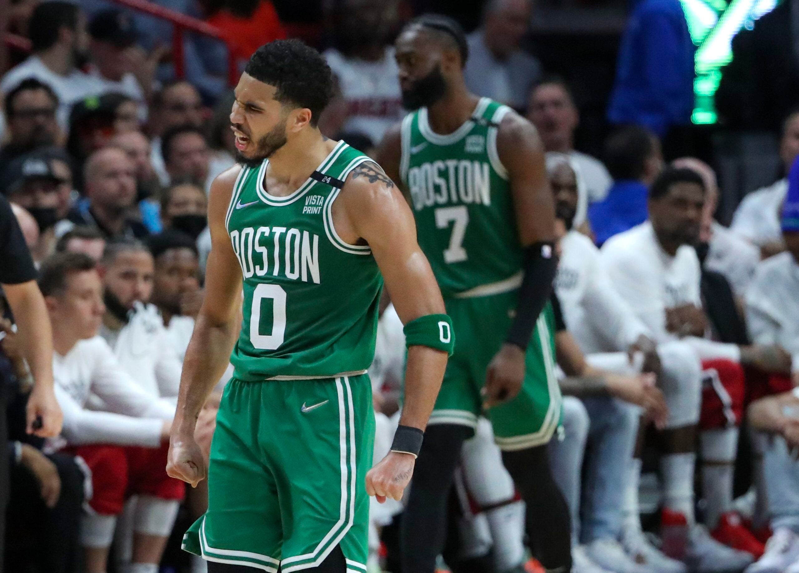 Celtics run past Heat 93-80, move a win from NBA Finals