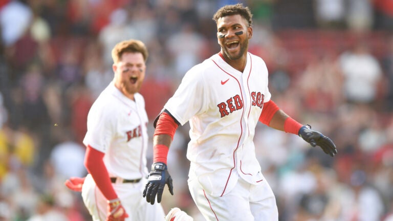 Marcus Smart loving Trevor Story, Franchy Cordero wearing his 36 as Red Sox  wear Celtics jerseys on plane to Chicago 