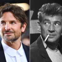 Bradley Cooper (L) will play Leonard Bernstein (R) in "Maestro," an upcoming movie filming in Massachusetts in May.