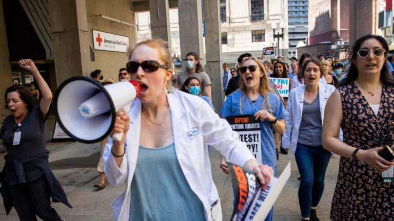 Tufts Medical Center walkout highlights support for abortion rights