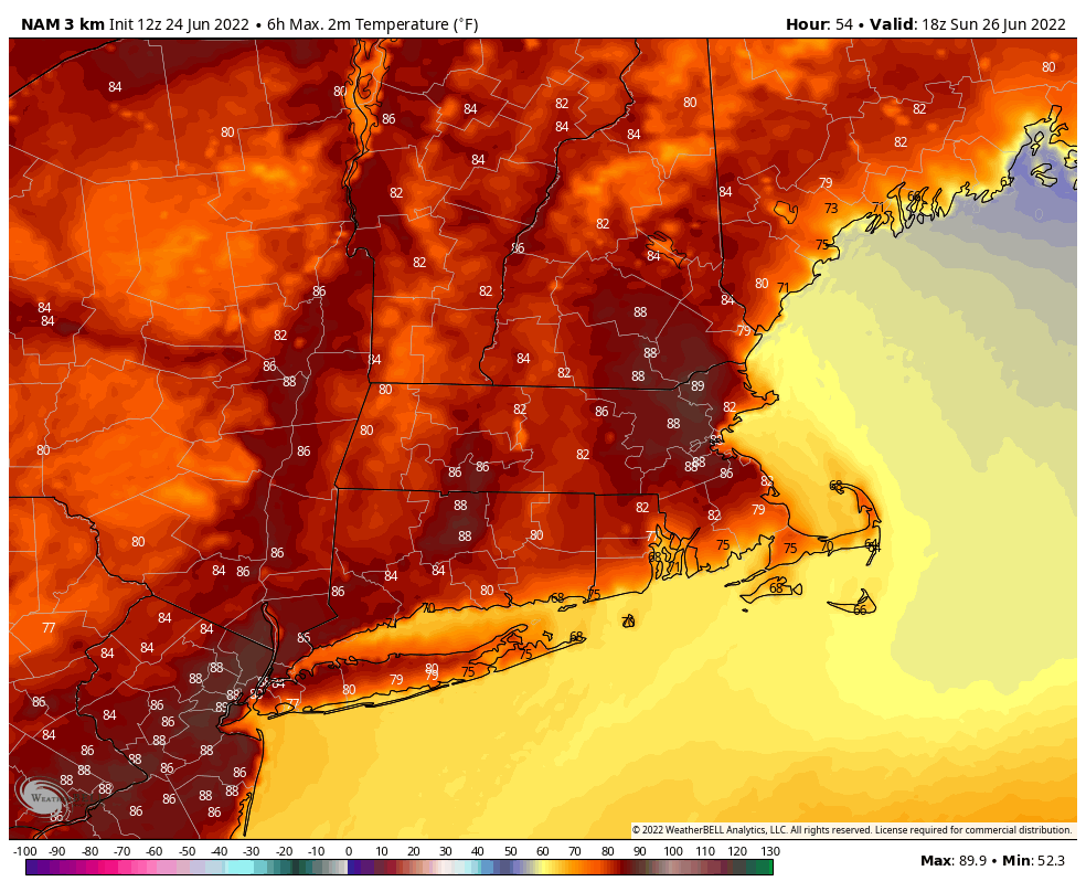 The heat this weekend in New England won’t be too noteworthy