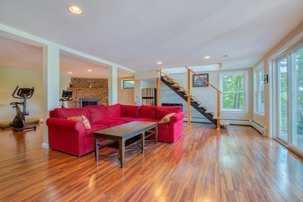 Listed A waterfront home in Westford with decks and views galore