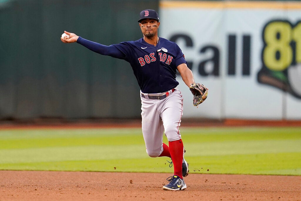 Boston Red Sox pitcher Nathan Eovaldi reacts after getting Oakland  Athletics' Chad Pinder to ground out during the fourth inning of a baseball  game in Oakland, Calif., Friday, June 3, 2022. (AP