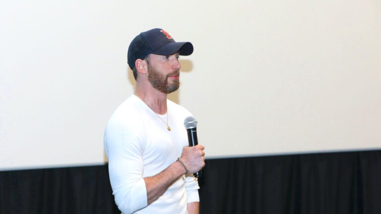Chris Evans at the Early Lightyear screening in Boston