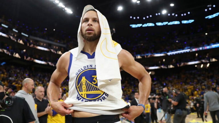 Stephen Curry of the Golden State Warriors is seen during the game