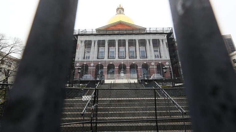 A view of the Massachusetts State House.