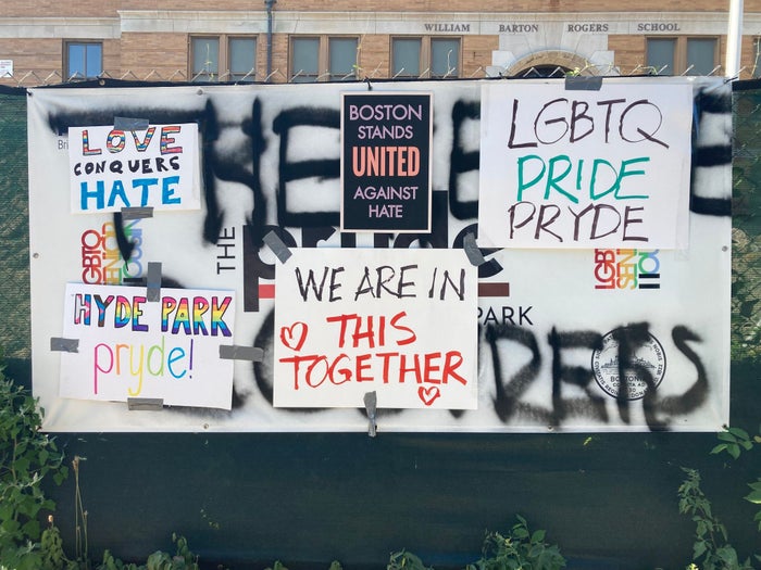 Hyde Park Rallies Around The Pryde, Covers Signs Of Hate With Signs Of Love