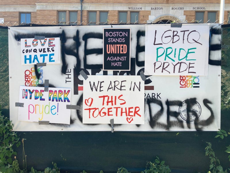 Hyde Park Rallies Around The Pryde, Covers Signs Of Hate With Signs Of 