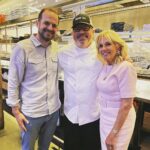 Row 34 co-owners Shore Gregory, Jeremy Sewall, and First Lady Jill Biden.