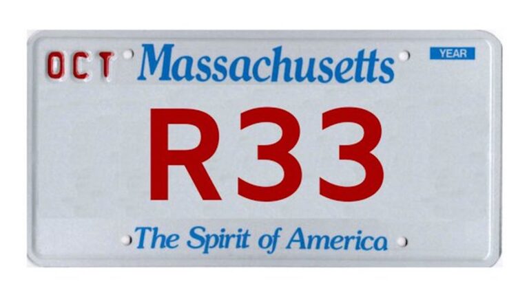 MASSACHUSETTS- 1928 fisherman aluminum MASS fish guppy license plate 